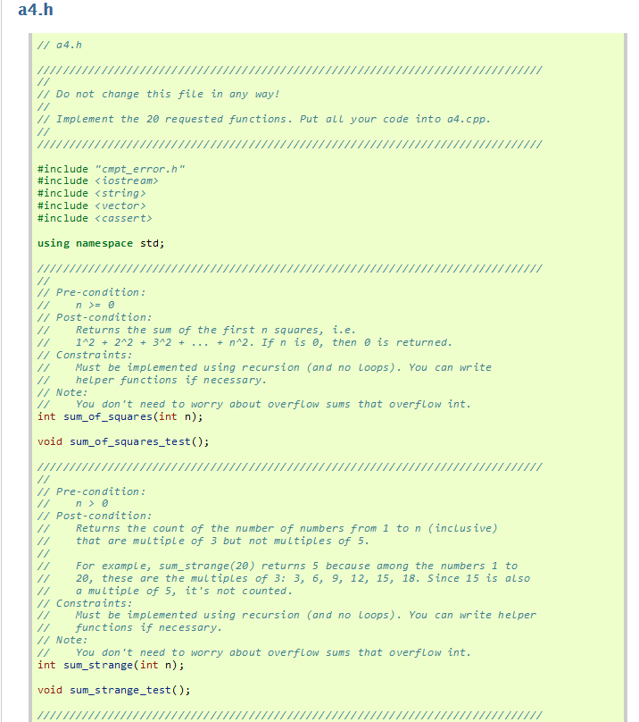 Solved The task is writing recursive functions. The | Chegg.com