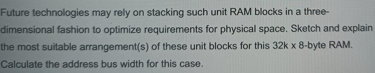 Solved Future technologies may rely on stacking such unit | Chegg.com