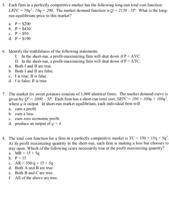 solved-5-each-firm-in-a-perfectly-competitive-market-has-chegg