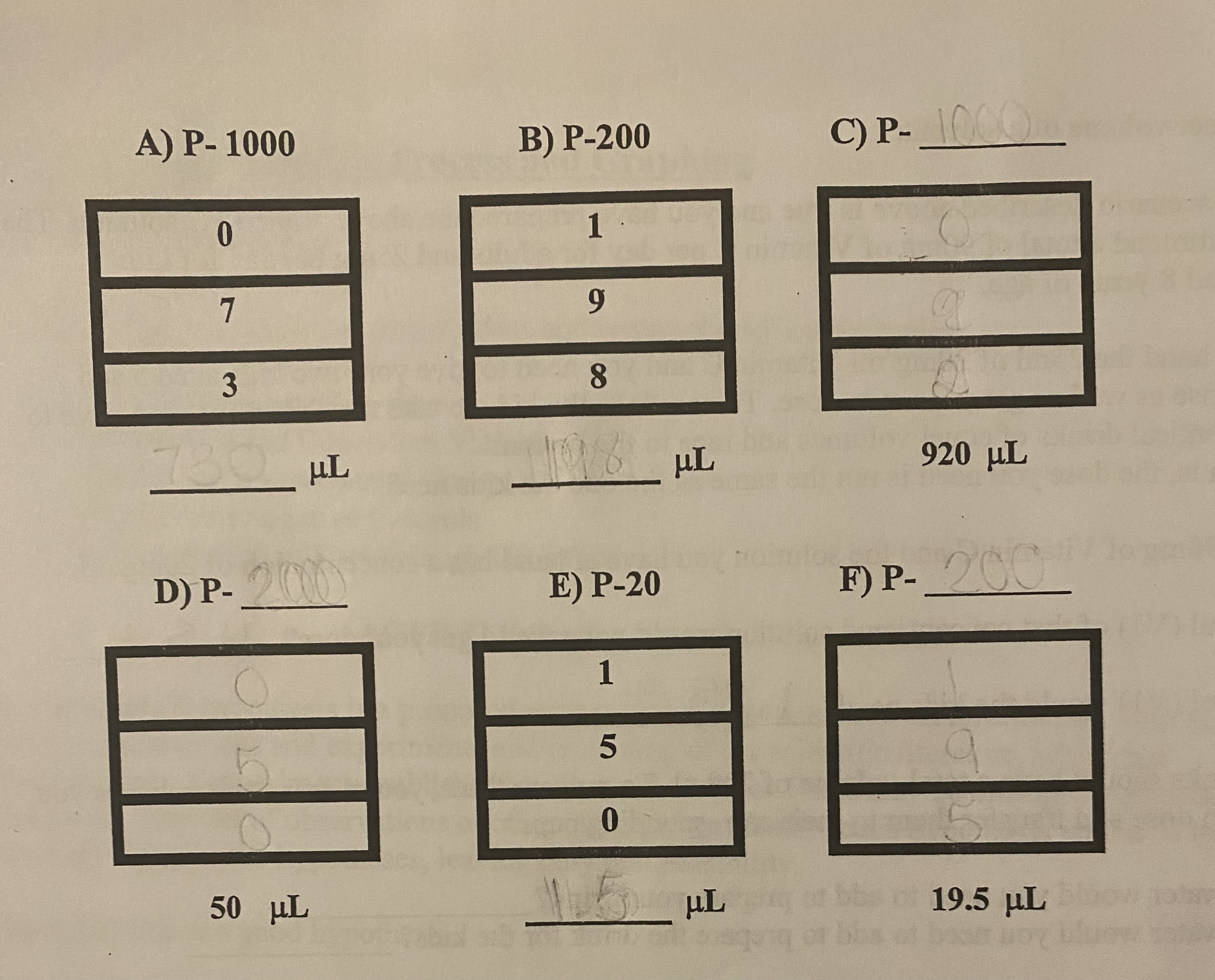 \( \mu \mathrm{L} \) \( \mu \mathrm{L} \) \( 920 \mu \mathrm{L} \) P- E) \( P-20 \) F) P- \( 50 \mu \mathrm{L} \) \( \mu \mat