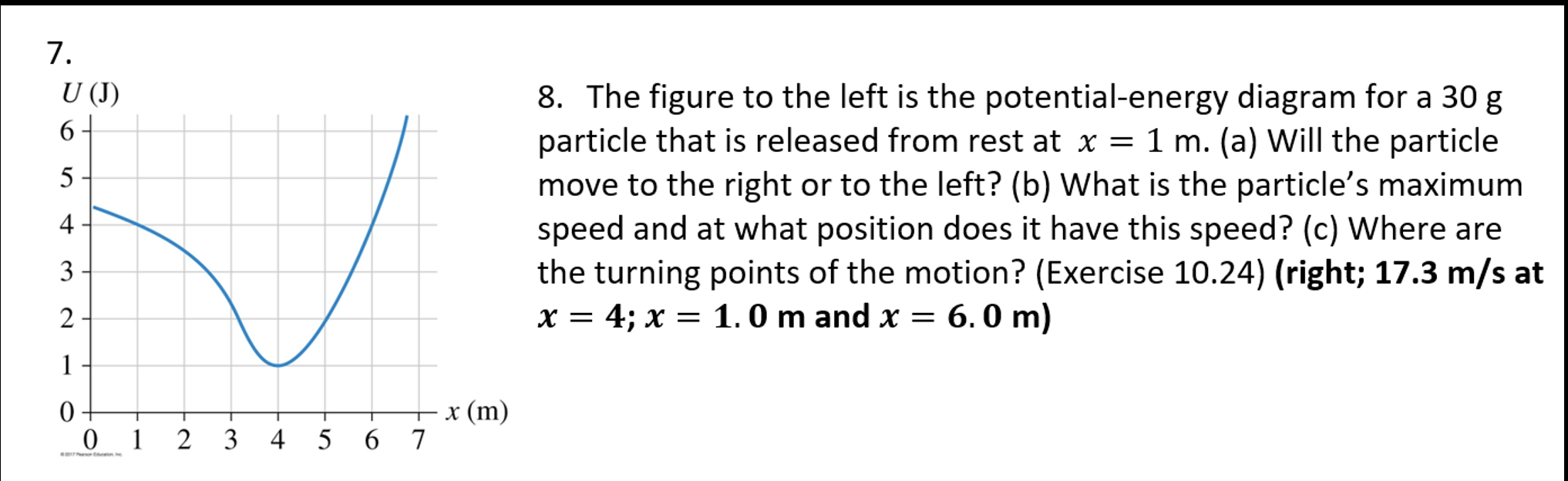 Solved 7. U (J) 6 = 5 8. The figure to the left is the | Chegg.com