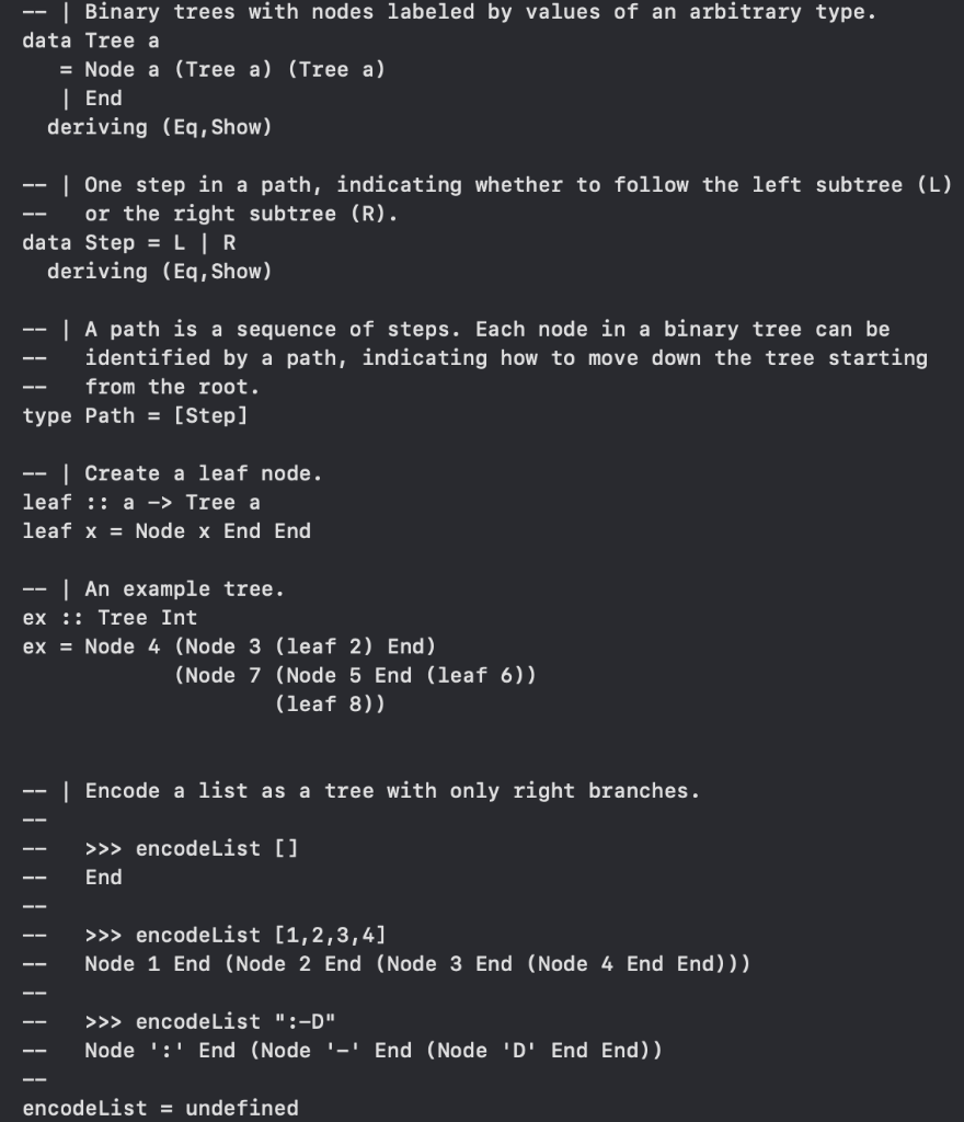 | Binary trees with nodes labeled by values of an | Chegg.com