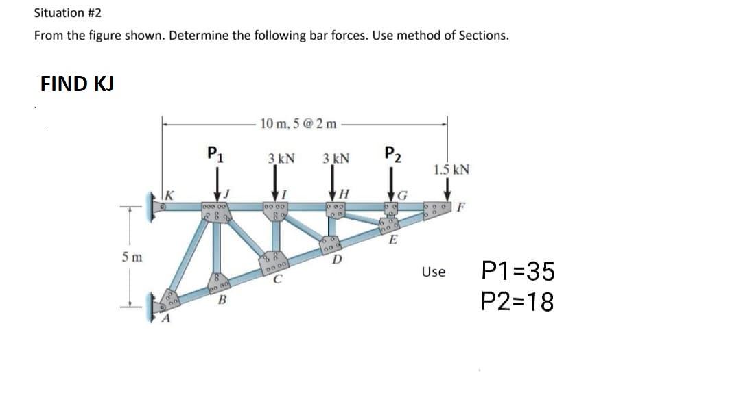 Solved Situation #2 From the figure shown. Determine the | Chegg.com