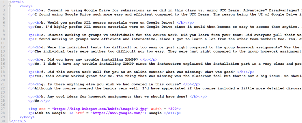 Solved Create Nice Html File Answers Following Comment Using Google Drive Submissions Class Vs Us Q