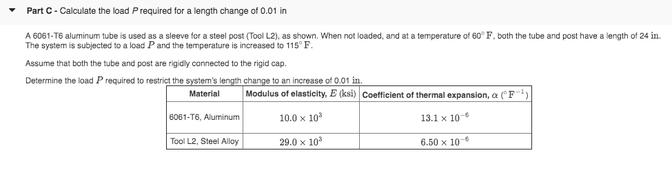 Solved To determine the forces induced by combined axial and | Chegg.com
