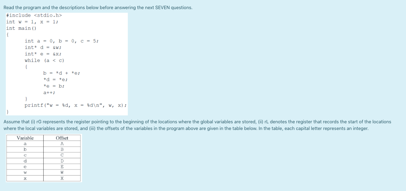 Solved Read the program and the descriptions below before | Chegg.com