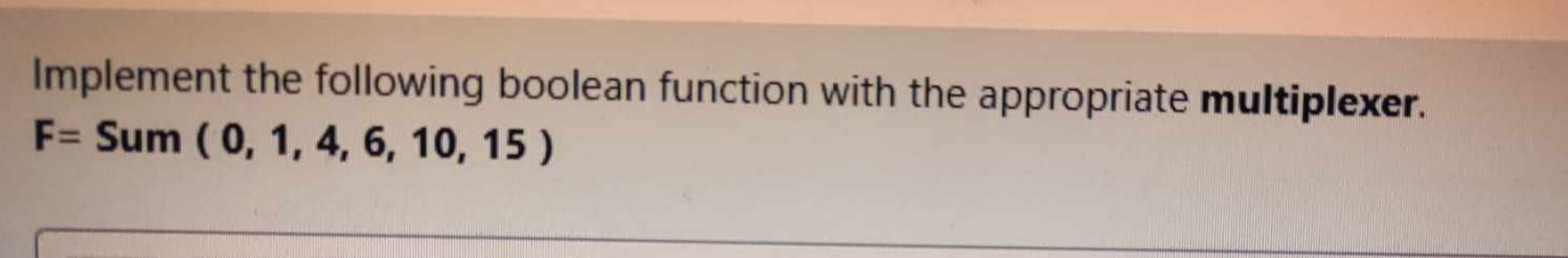 Solved Implement The Following Boolean Function With The | Chegg.com