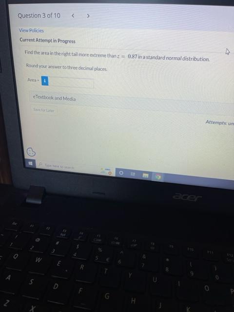 Solved Question 1 of 10 View Policies Show Attempt History | Chegg.com