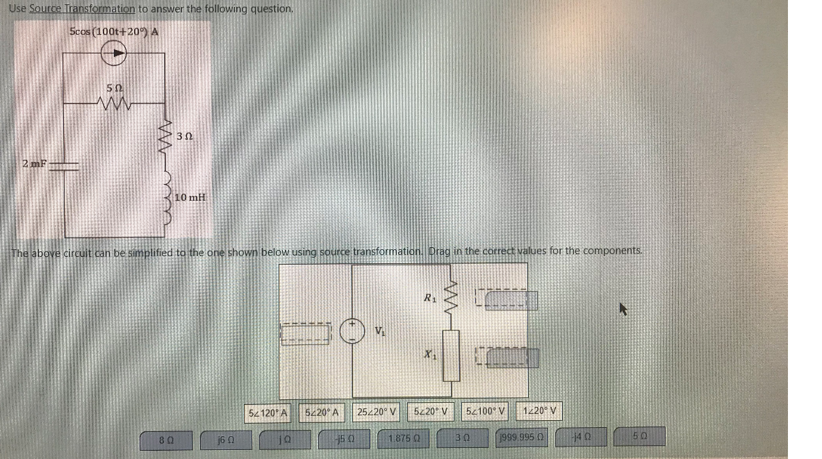 Solved Use Source Transformation To Answer The Following | Chegg.com