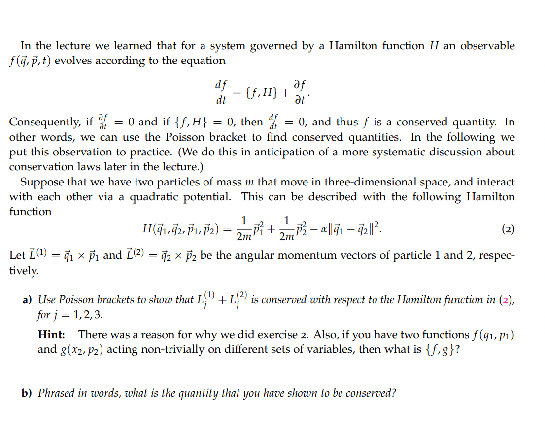 Solved In the lecture we learned that for a system governed | Chegg.com