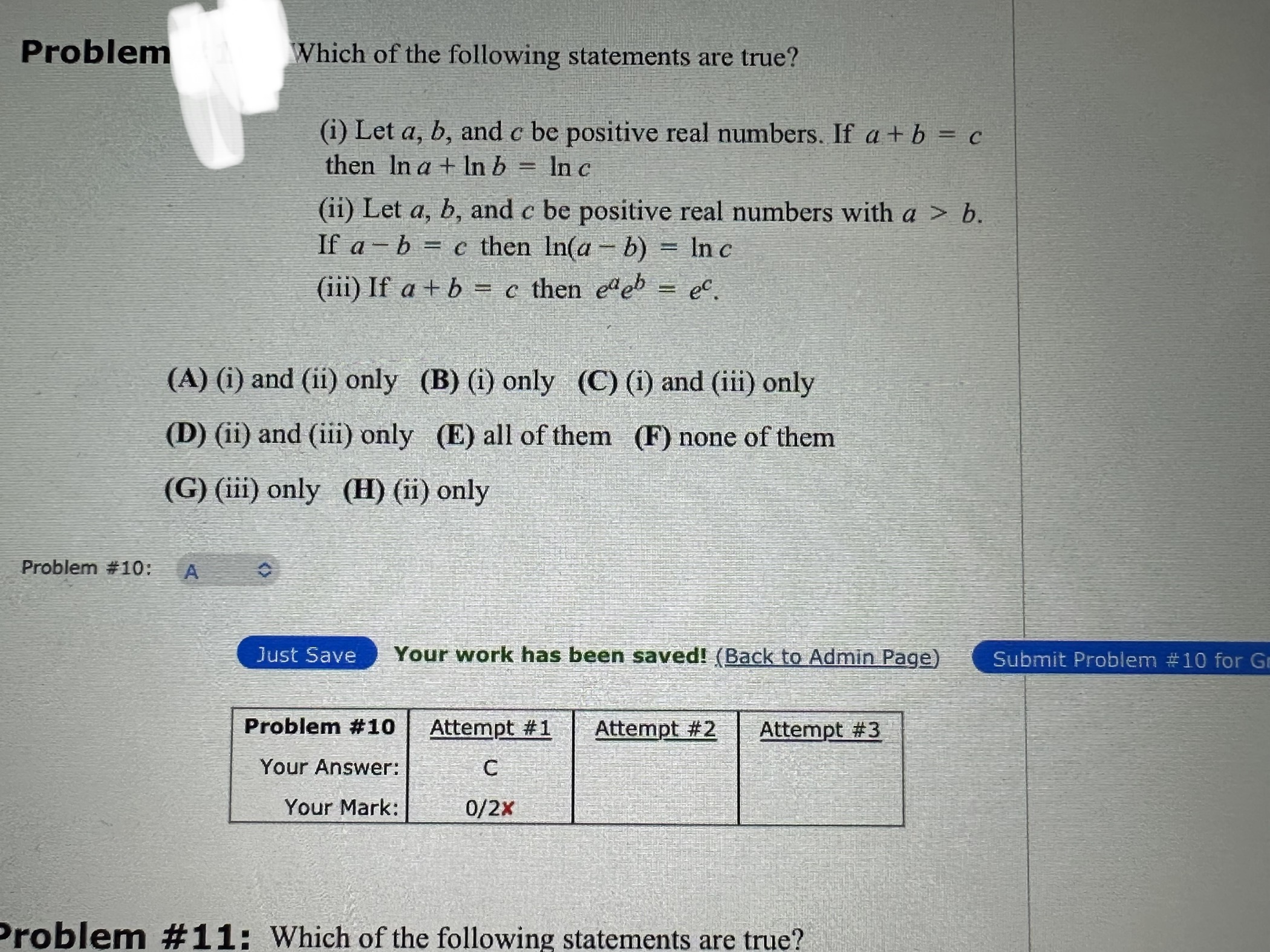 Solved Problem Which of the following statements are true? | Chegg.com