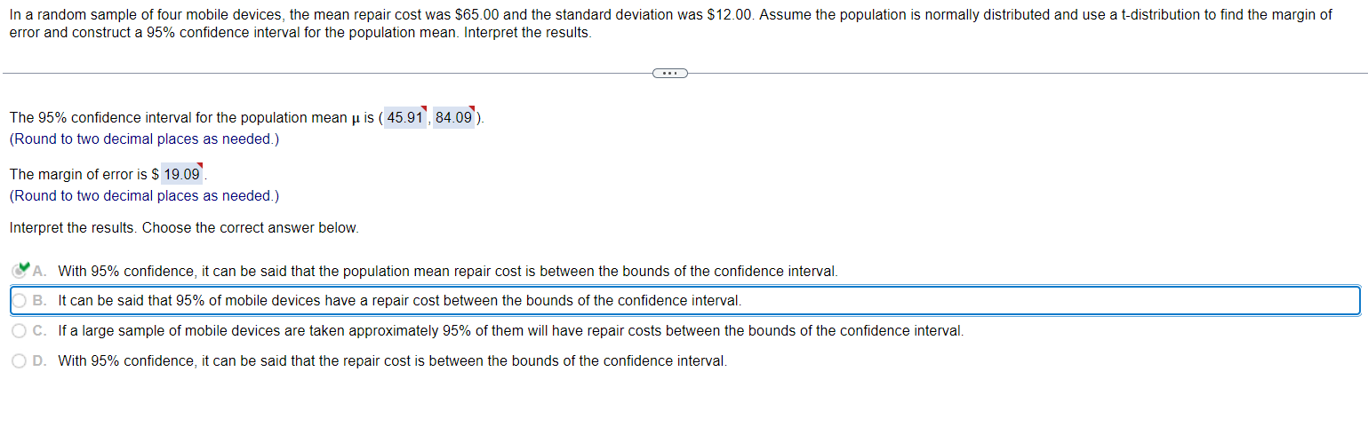 Solved and construct a 99% confidence interval for the | Chegg.com