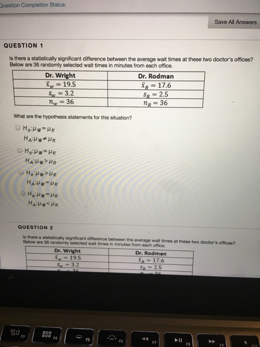Solved Is there a statistically significant difference | Chegg.com