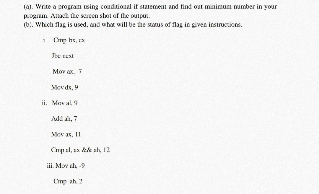 Solved (a). Write a program using conditional if statement | Chegg.com