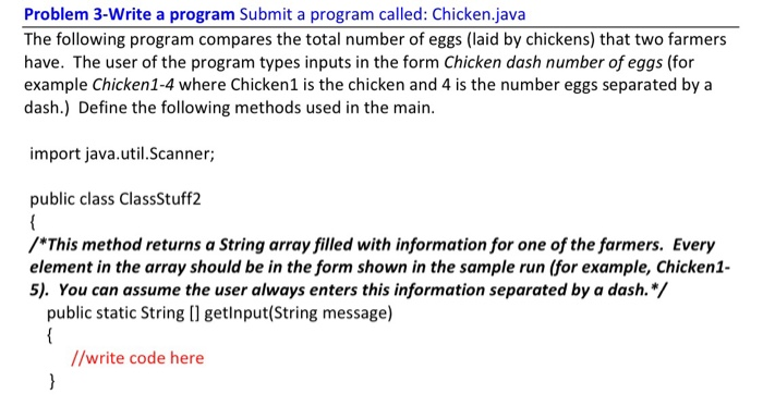Solved Problem 3-Write a program Submit a program called: | Chegg.com