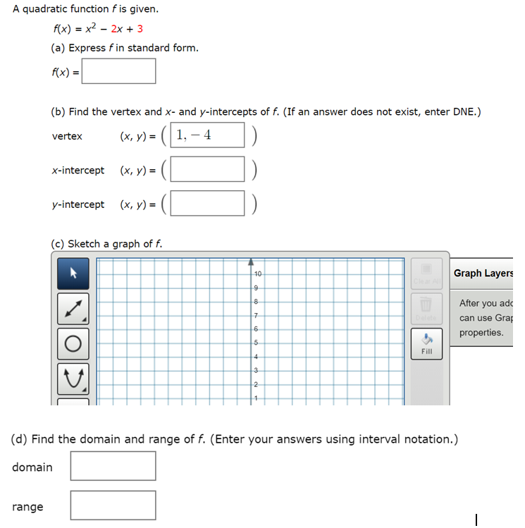 Solved A Quadratic Function F Is Given F X X2 2x 3 Chegg Com