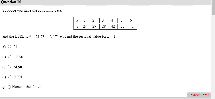 Solved Questions Determine the correlation coefficient for | Chegg.com