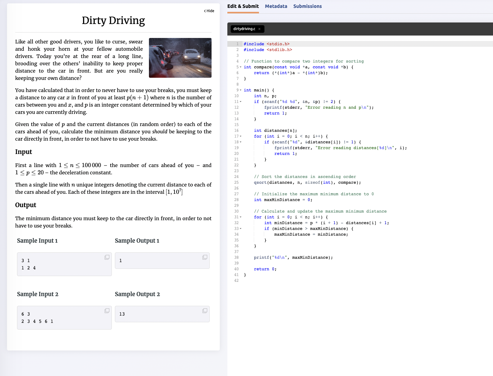 Solved I got this code and running through Kattis but it | Chegg.com