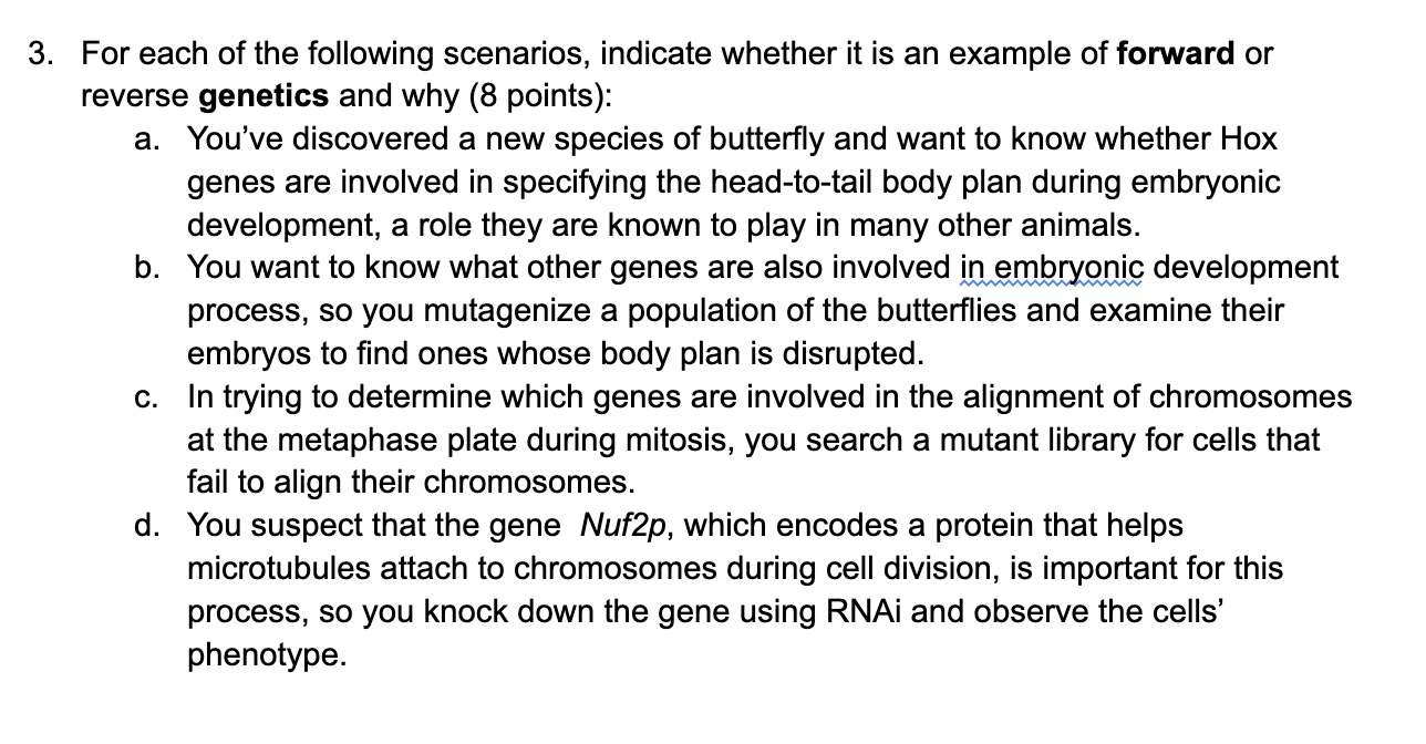 Solved 3 For Each Of The Following Scenarios Indicate