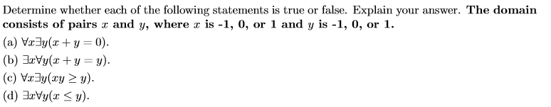 Solved Determine whether each of the following statements is | Chegg.com