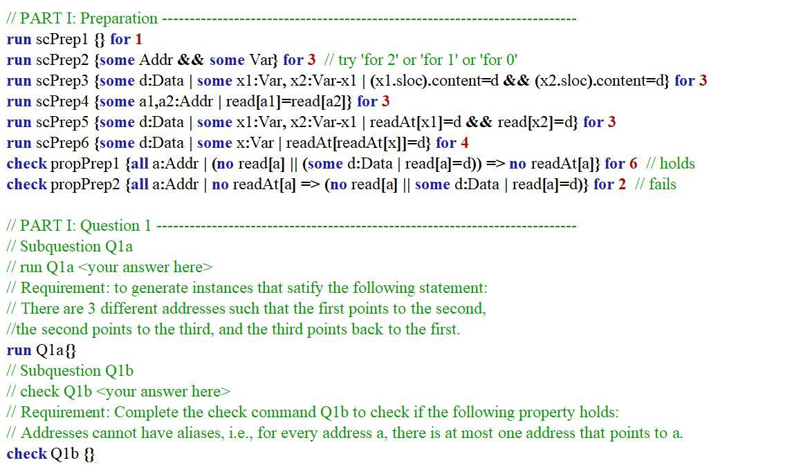 // Part I: Starter model module A2Part 1// PART I: | Chegg.com