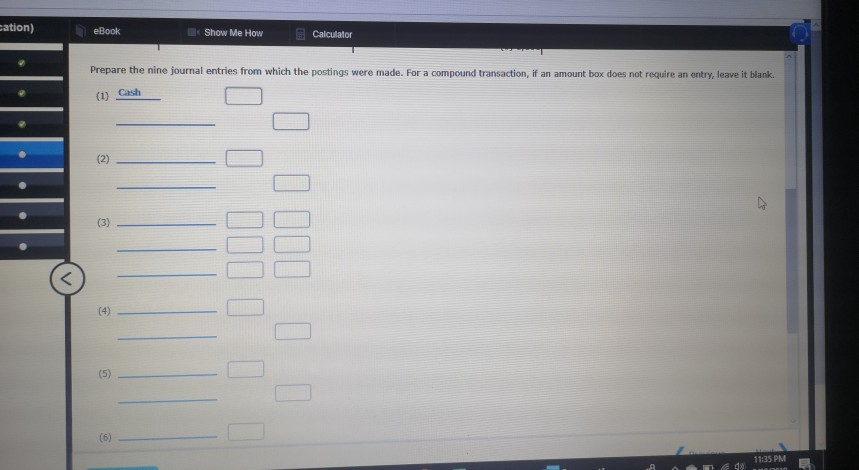 Solved (Application) eBook Show Me How Calculator Journal | Chegg.com