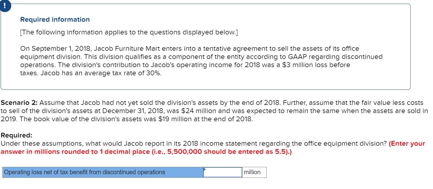 Solved ! Required information [The following information
