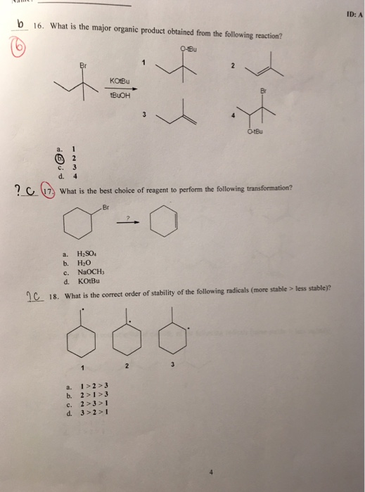 Solved What Is The Major Organic Product Obtained From The Chegg Com