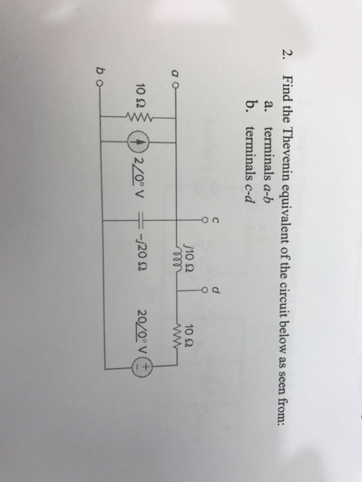 Solved Find the Thevenin equivalent of the circuit below as | Chegg.com