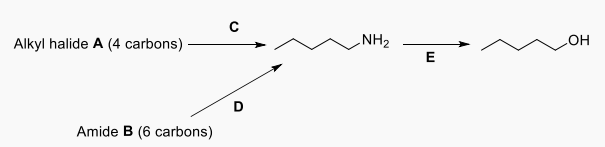 Solved Draw the structures of A - B and write the reagents C | Chegg.com