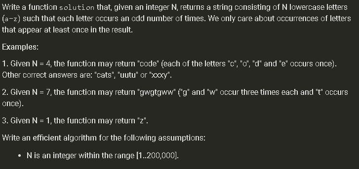 Solved Write a function solution that given an integer N, | Chegg.com