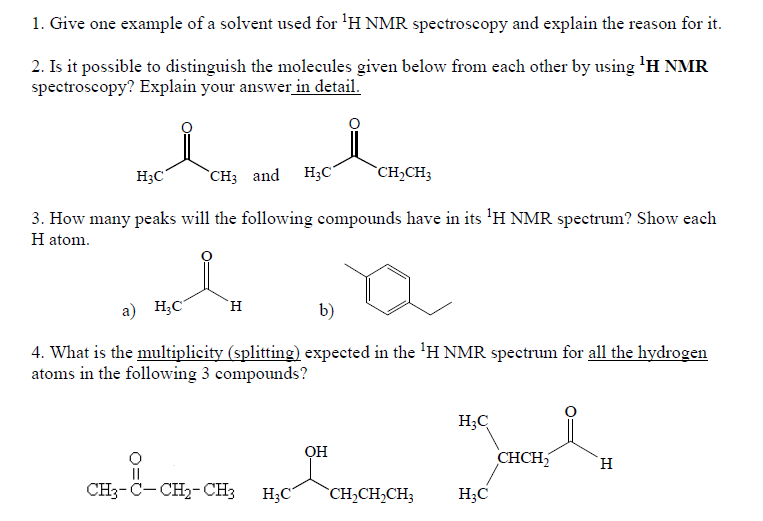 h nmr problem solving examples