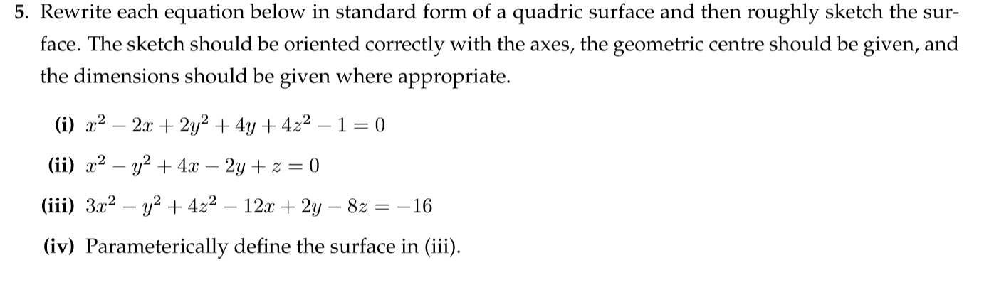 Solved 5. Rewrite each equation below in standard form of a | Chegg.com