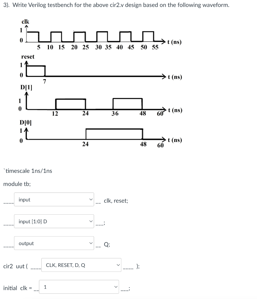 Solved 2). Use dff above to implement the following circuit | Chegg.com