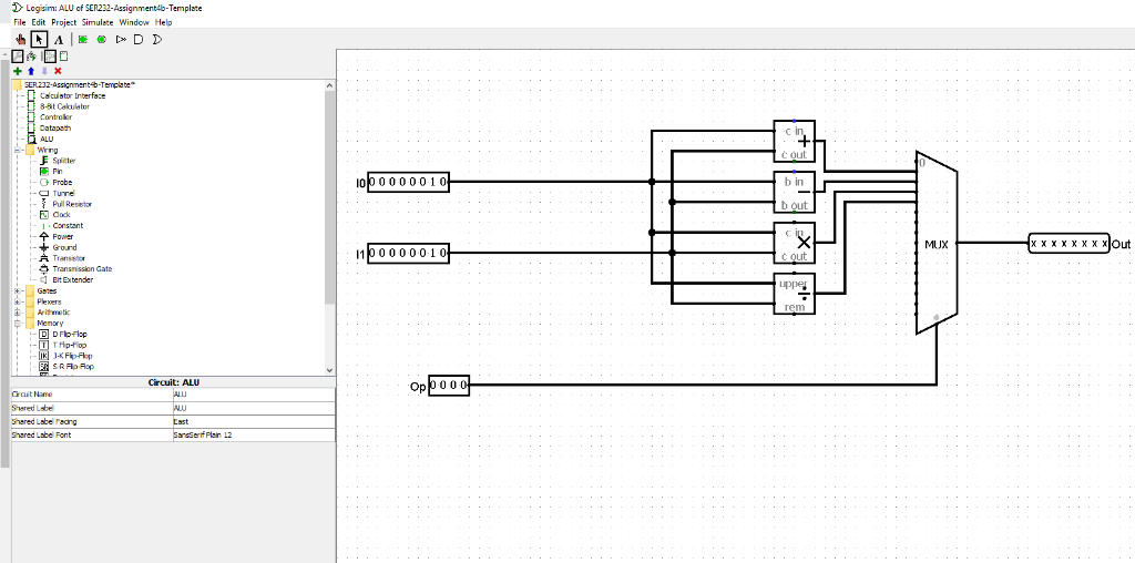 Need help building a logic calculator. We are suppose | Chegg.com