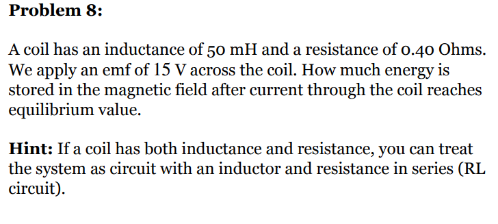 Solved A coil has an inductance of 50mH and a resistance of | Chegg.com