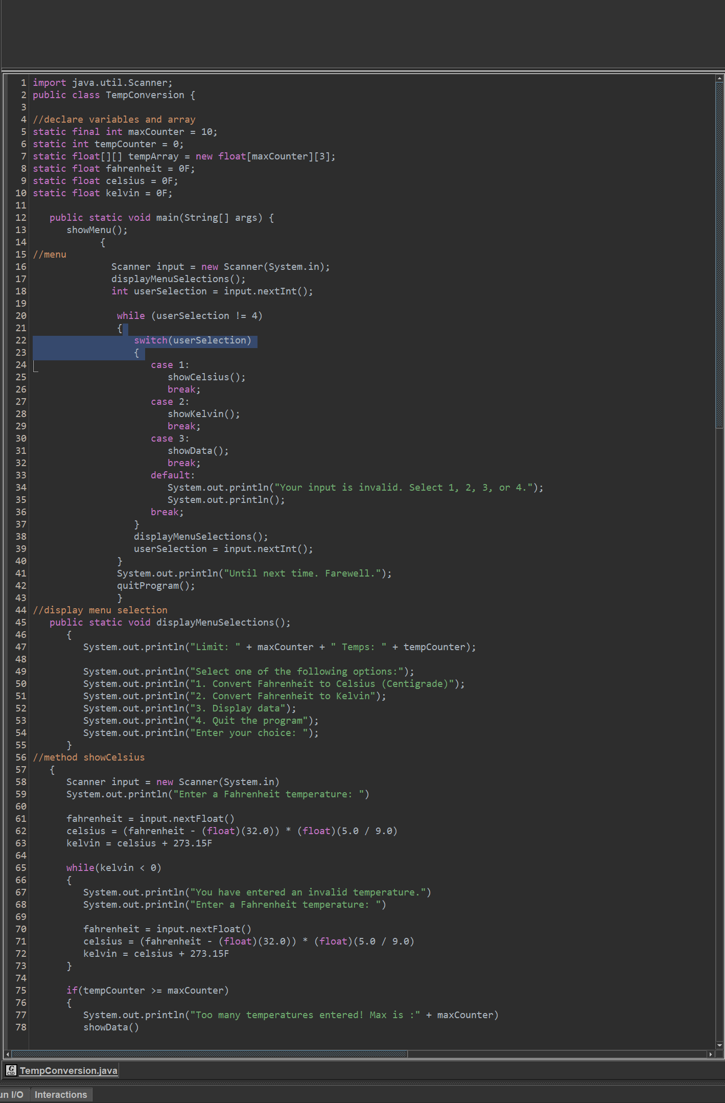 Solved I'm working on a code according to my teacher's | Chegg.com