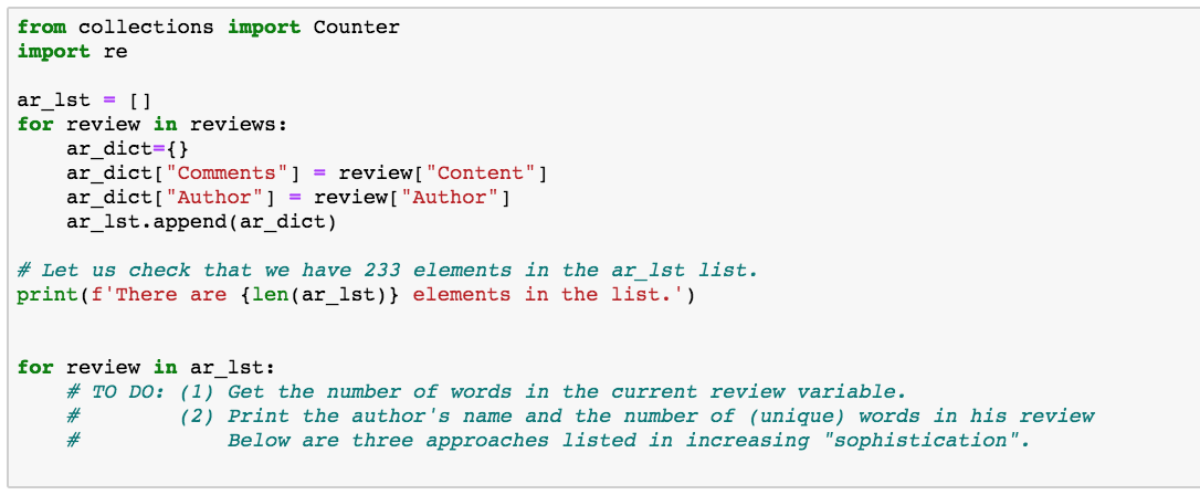 Iterate over ar_list and print the name of each | Chegg.com