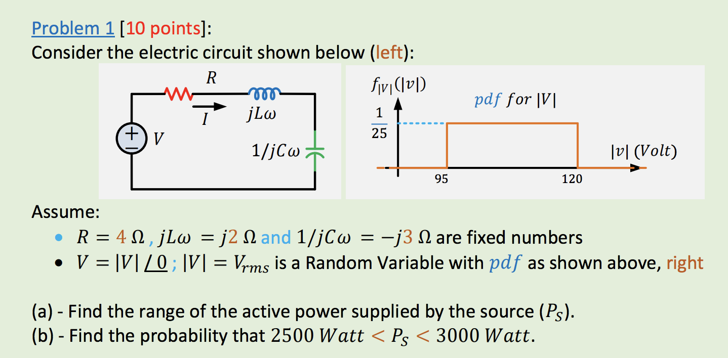 Solved Problem 1 (10 points]: Consider the electric circuit | Chegg.com