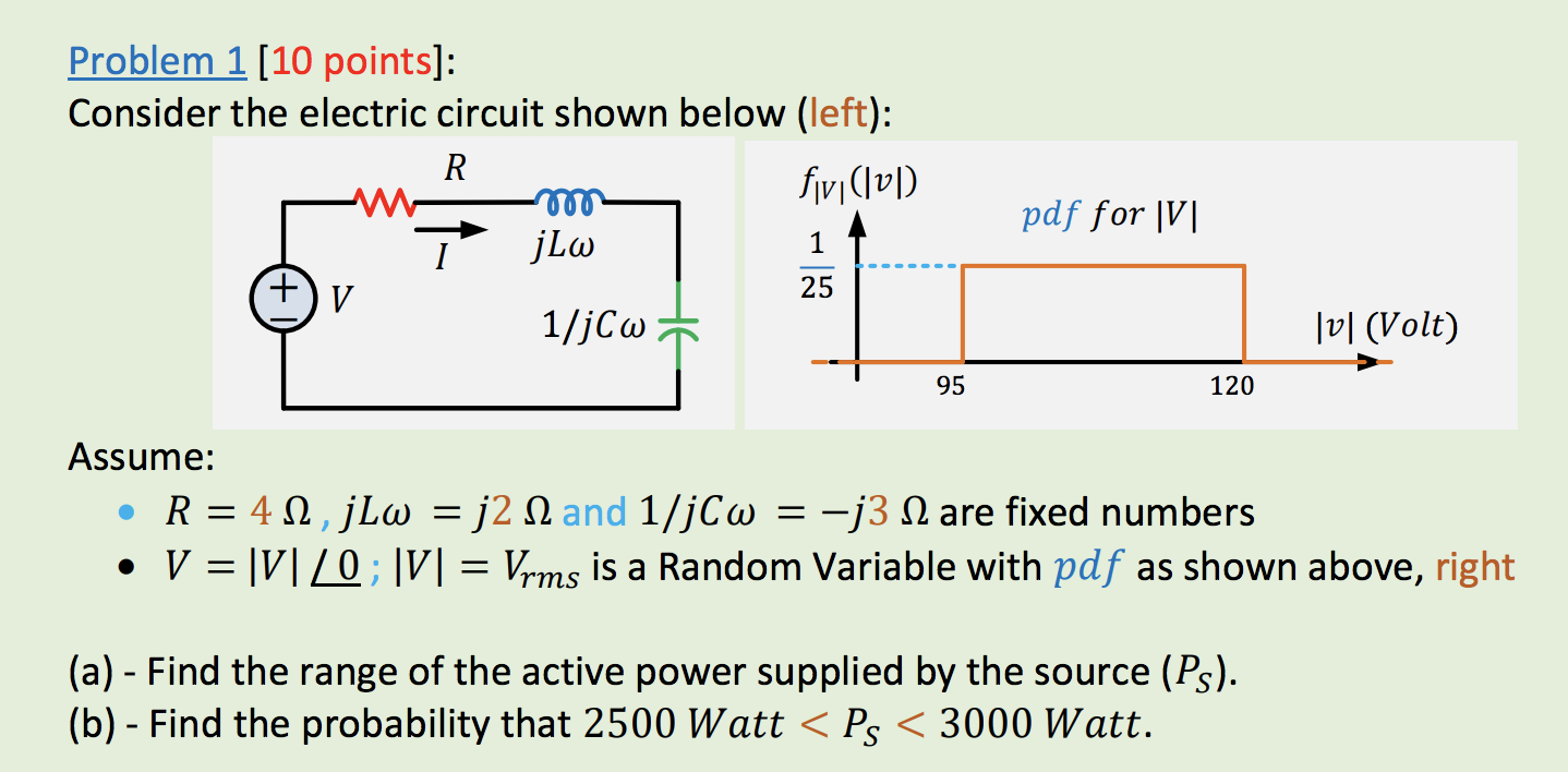 Solved Problem 1 (10 Points]: Consider The Electric Circuit | Chegg.com