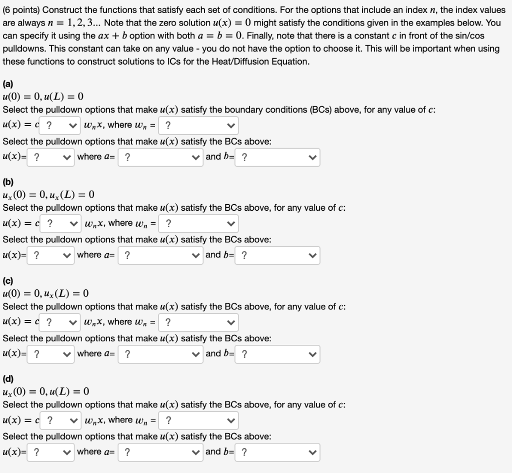 Solved Construct The Functions That Satisfy Each Set Of C Chegg Com