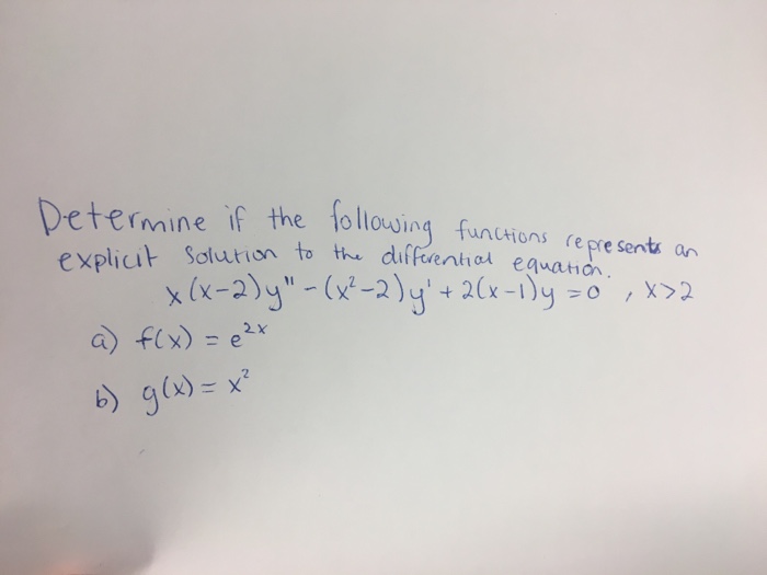 Solved Determine if the following functions represents an | Chegg.com
