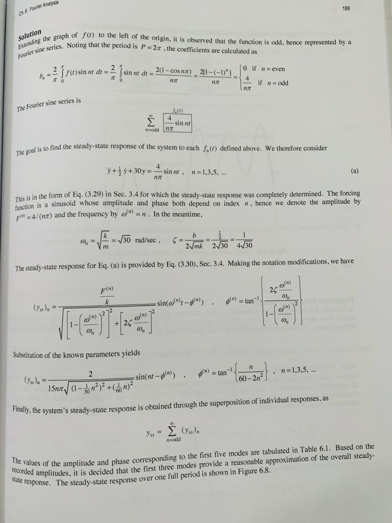 Solved Find the steady state response of the mechanical | Chegg.com