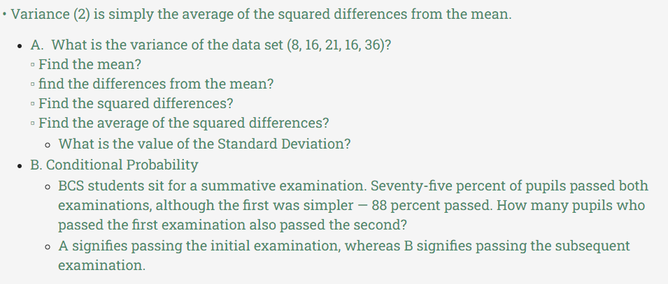 Solved • Variance (2) is simply the average of the squared | Chegg.com