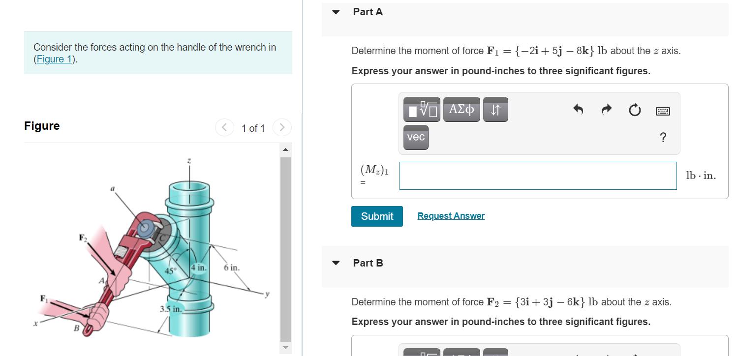 Solved Part A Consider the forces acting on the handle of | Chegg.com