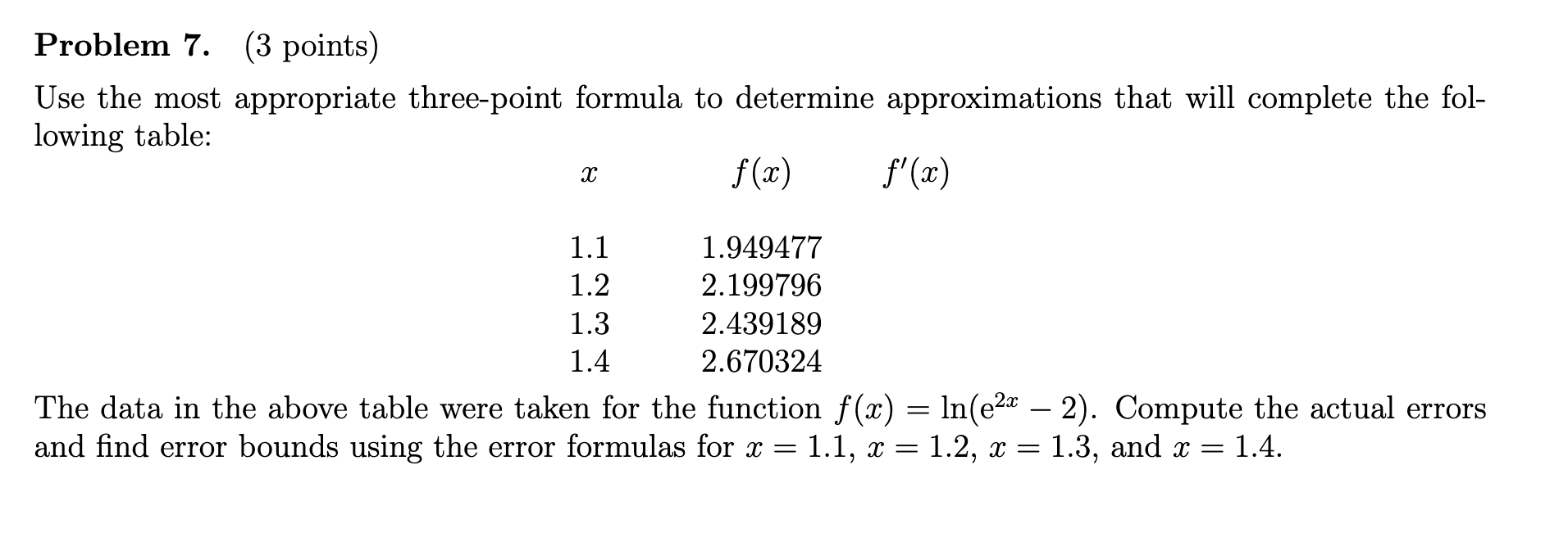 Solved Problem 7 3 Points Use The Most Appropriate 6479