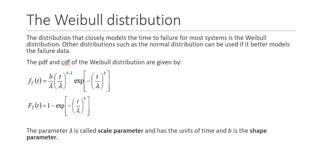 The Weibull Distribution The Distribution That | Chegg.com