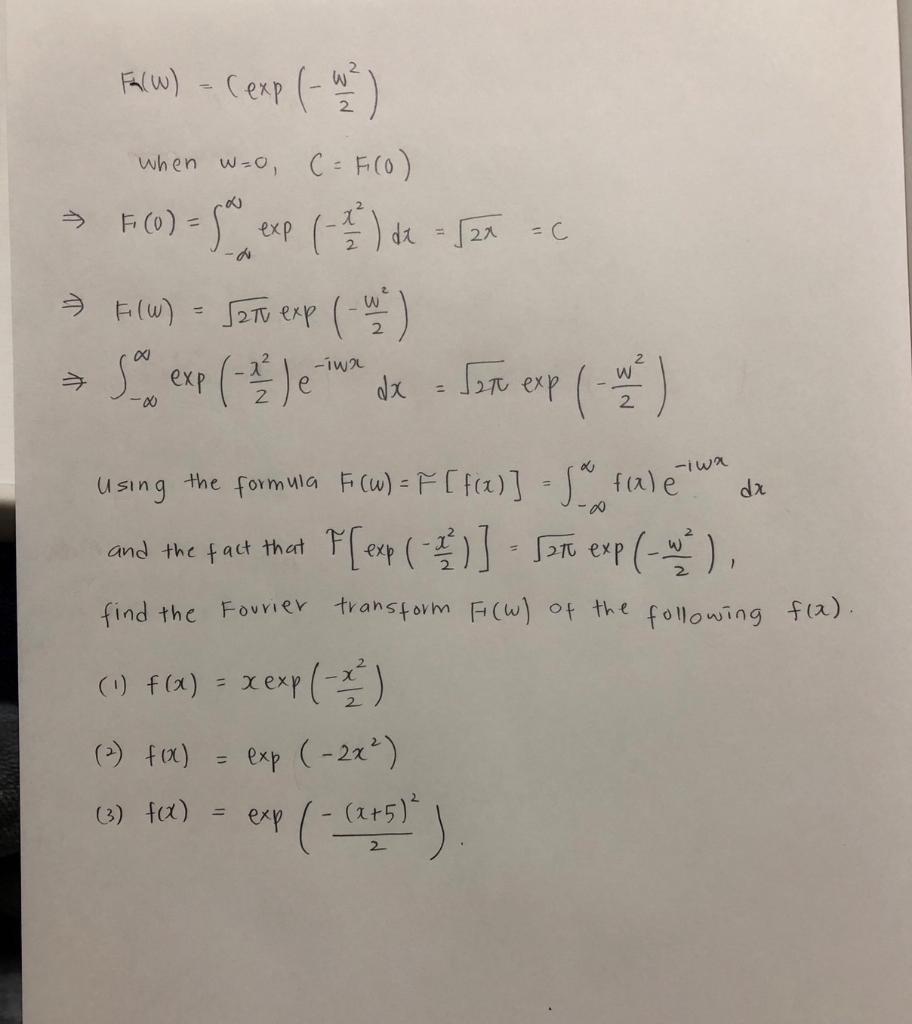 Solved I really hope that you can show me how to solve those | Chegg.com