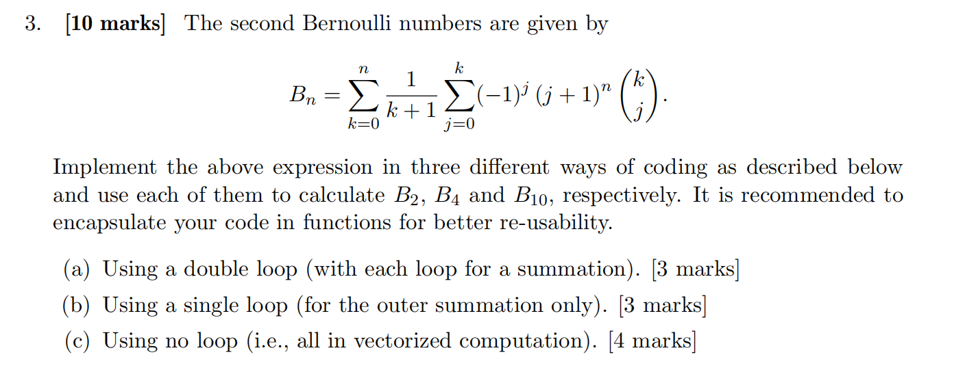 Solved R language code The second Bernoulli numbers are | Chegg.com