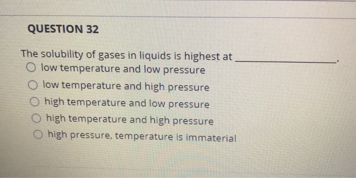 the solubility of gases in liquids can be affected by and